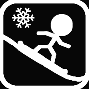 指尖火柴人滑雪板冲浪滑雪
